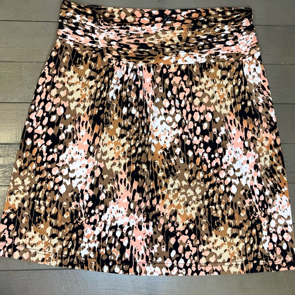 Attention Multicolor Animal Print A-Line Mini Skirt Size Small Fall Feminine - Picture 1 of 7